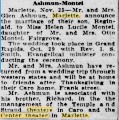 Center Theatre - Article About Ashmuns Nov 25 1936 (newer photo)